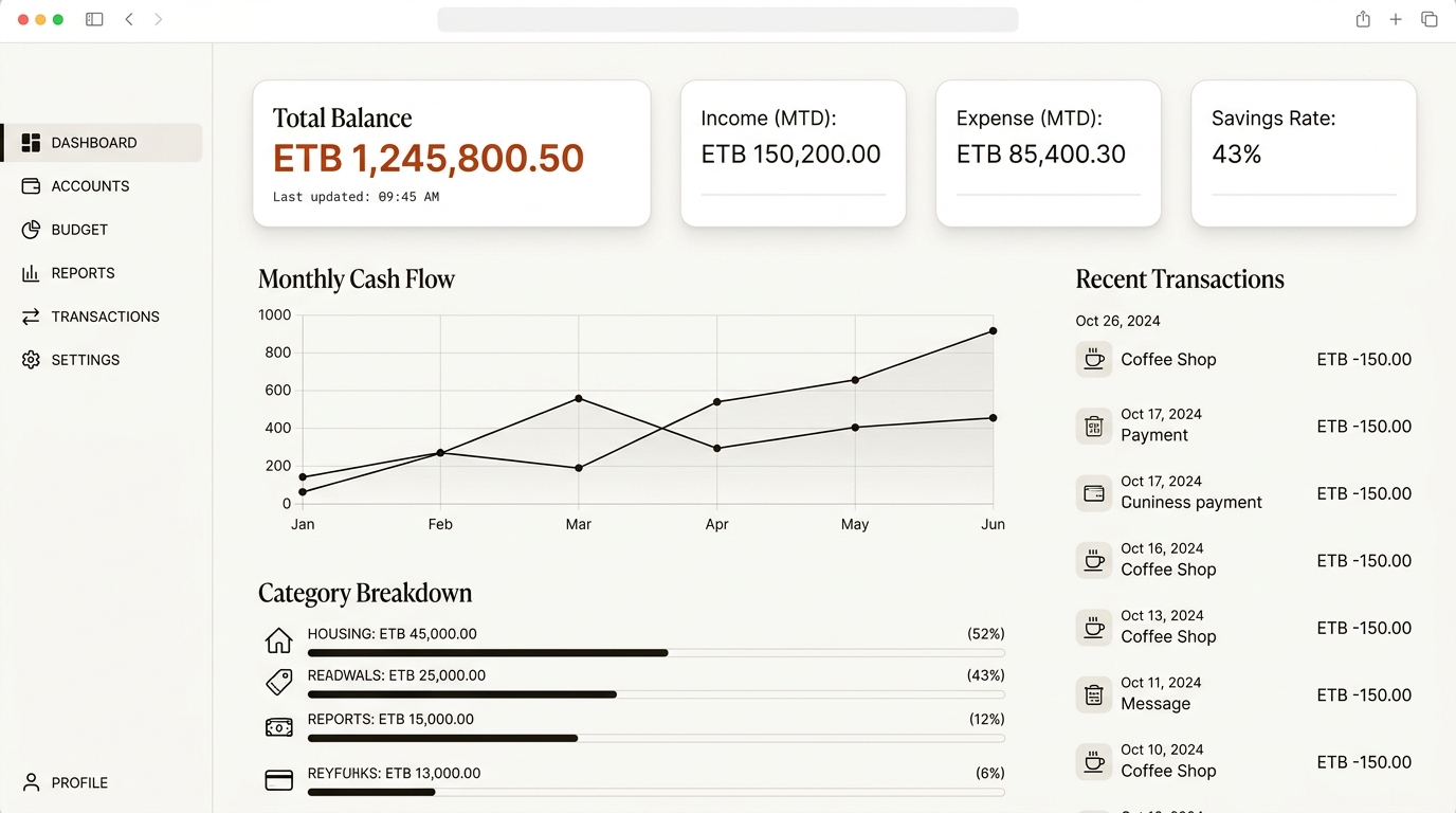 financr — budget dashboard
