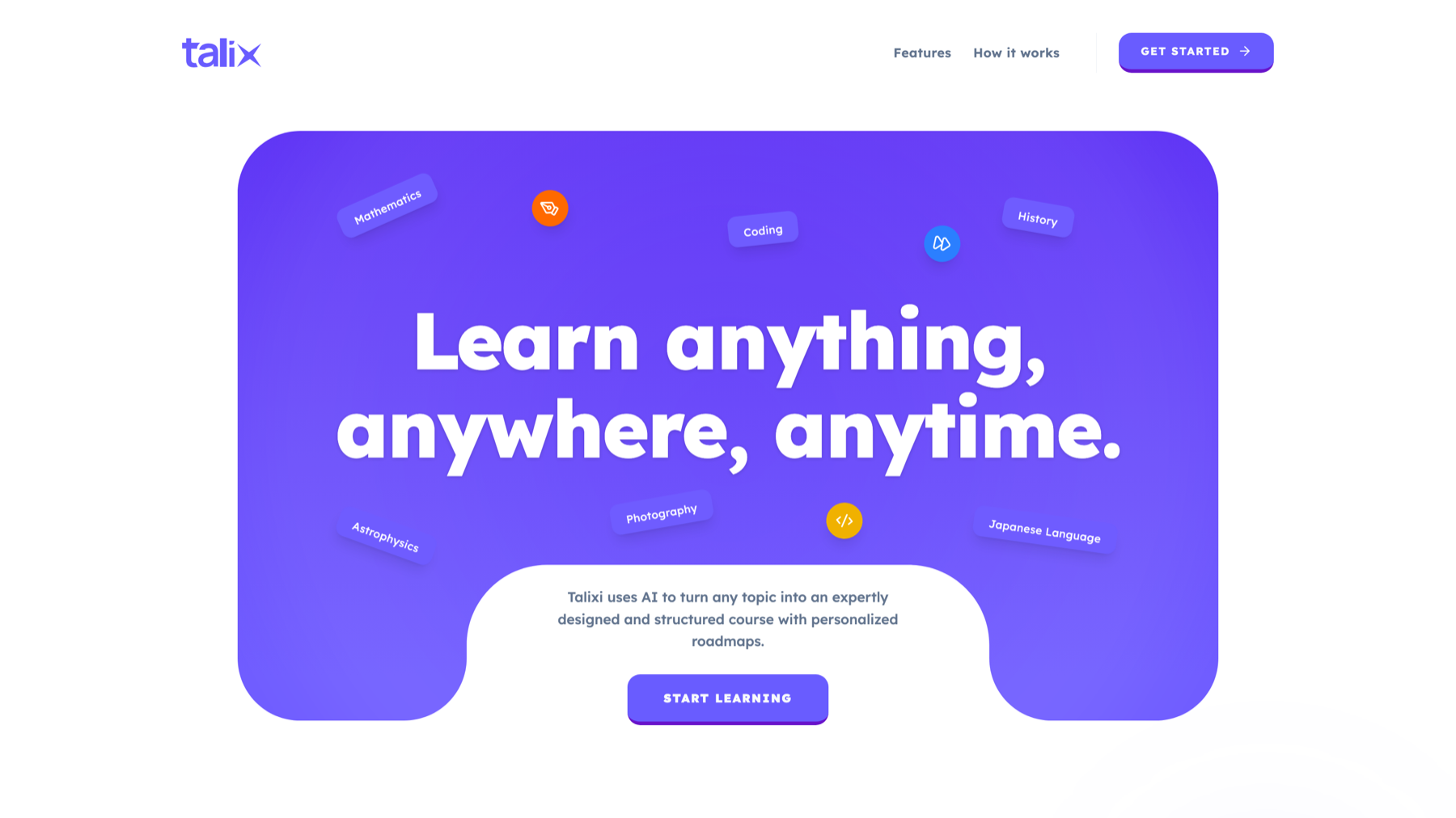 Talixi — AI-crafted courses